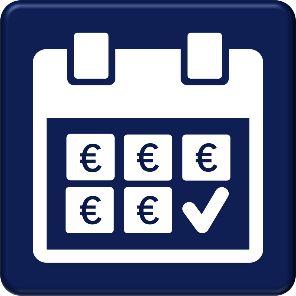 Picto : Accompagnement ISO avec échelonnement des paiements pour une trésorie préservée